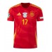 Maillot de foot Espagne Nico Williams #17 Domicile vêtements Europe 2024 Manches Courtes